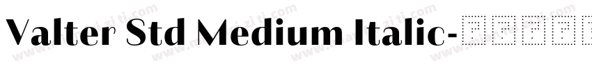 Valter Std Medium Italic字体转换